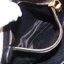 Miu Miu Biker Studs Shoulder Bag Leather Black Gold Auth 200282V-25