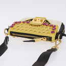 Miu Miu Biker Studs Shoulder Bag Leather Black Gold Auth 200282V-6