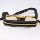 Miu Miu Biker Studs Shoulder Bag Leather Black Gold Auth 200282V-5