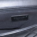 CHANEL Matelasse27 Chain Shoulder Bag Lamb Skin Black Silver CC Auth 200287SAM-20