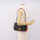 CHANEL Matelasse27 Chain Shoulder Bag Lamb Skin Black Silver CC Auth 200287SAM-26