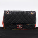 CHANEL Matelasse27 Chain Shoulder Bag Lamb Skin Black Silver CC Auth 200287SAM-12