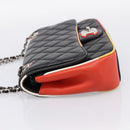 CHANEL Matelasse27 Chain Shoulder Bag Lamb Skin Black Silver CC Auth 200287SAM-3