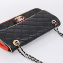 CHANEL Matelasse27 Chain Shoulder Bag Lamb Skin Black Silver CC Auth 200287SAM-6