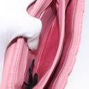 Miu Miu Matelasse Chain Shoulder Bag Harako Leather Pink Silver Auth 200288-22