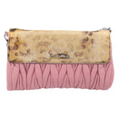 Miu Miu Matelasse Chain Shoulder Bag Harako Leather Pink Silver Auth 200288-2