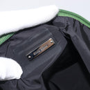 Miu Miu Tote Bag Nylon Green Silver Auth 200289A-18