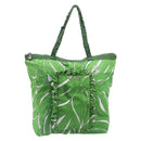 Miu Miu Tote Bag Nylon Green Silver Auth 200289A-13