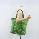 Miu Miu Tote Bag Nylon Green Silver Auth 200289A-22