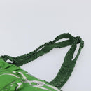 Miu Miu Tote Bag Nylon Green Silver Auth 200289A-8