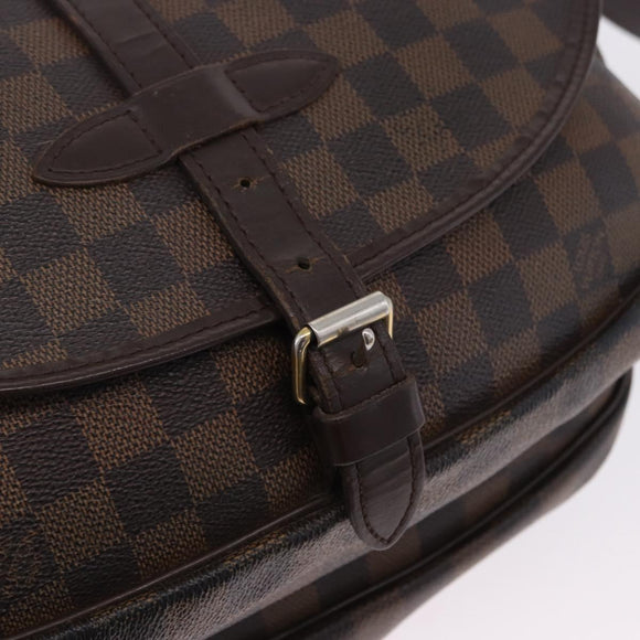 LOUIS VUITTON Damier Ebene Saumur 30 Shoulder Bag SPO N48081 LV Auth 200290
