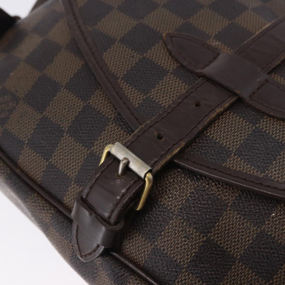 LOUIS VUITTON Damier Ebene Saumur 30 Shoulder Bag SPO N48081 LV Auth 200290