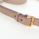 Miu Miu Matelasse Hand Bag Leather 2way Pink Gold Auth 200292V-14