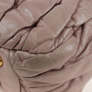 Miu Miu Matelasse Hand Bag Leather 2way Pink Gold Auth 200292V-17