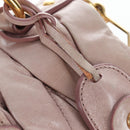 Miu Miu Matelasse Hand Bag Leather 2way Pink Gold Auth 200292V-23