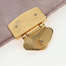Miu Miu Matelasse Hand Bag Leather 2way Pink Gold Auth 200292V-27
