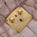 Miu Miu Matelasse Hand Bag Leather 2way Pink Gold Auth 200292V-28