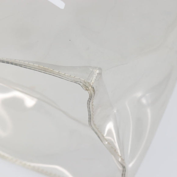 HERMES Vinyl Kelly Hand Bag Vinyl Clear Gold Auth 200295