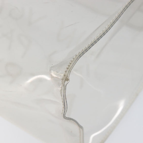 HERMES Vinyl Kelly Hand Bag Vinyl Clear Gold Auth 200295