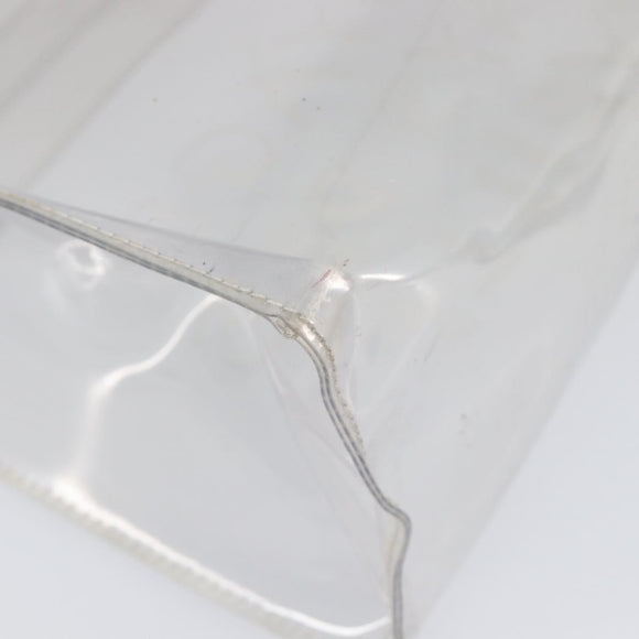 HERMES Vinyl Kelly Hand Bag Vinyl Clear Gold Auth 200295