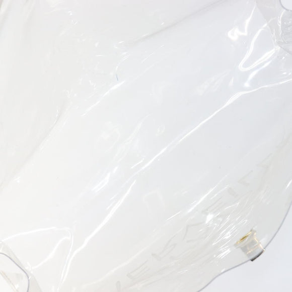 HERMES Vinyl Kelly Hand Bag Vinyl Clear Gold Auth 200295
