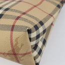 BURBERRY Nova Check Shoulder Bag PVC Beige Gold Auth 200296-9