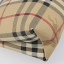 BURBERRY Nova Check Shoulder Bag PVC Beige Gold Auth 200296-14
