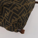 FENDI Zucca Canvas Backpack Brown Black Auth 200298-12