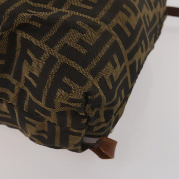 FENDI Zucca Canvas Backpack Brown Black Auth 200298