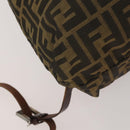FENDI Zucca Canvas Backpack Brown Black Auth 200298-13