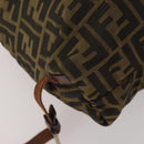 FENDI Zucca Canvas Backpack Brown Black Auth 200298-15