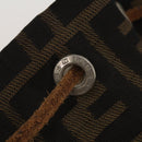 FENDI Zucca Canvas Backpack Brown Black Auth 200298-18