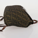 FENDI Zucca Canvas Backpack Brown Black Auth 200298-4