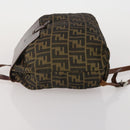 FENDI Zucca Canvas Backpack Brown Black Auth 200298-5