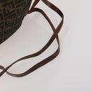 FENDI Zucca Canvas Backpack Brown Black Auth 200298-9