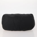 PRADA Boston Bag Nylon 2way Black Silver Auth 200299A-5