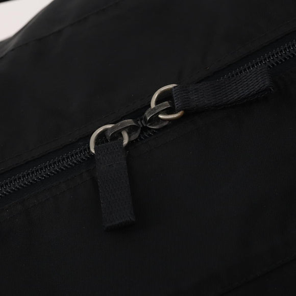 PRADA Boston Bag Nylon 2way Black Silver Auth 200299A