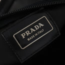 PRADA Boston Bag Nylon 2way Black Silver Auth 200299A-23