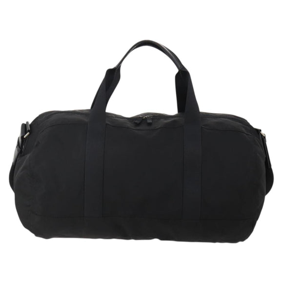 PRADA Boston Bag Nylon 2way Black Silver Auth 200299A