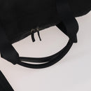 PRADA Boston Bag Nylon 2way Black Silver Auth 200299A-9