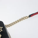 Christian Louboutin Chain Shoulder Bag Leather Black Gold Auth 200300A-9