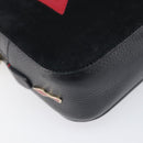 Christian Louboutin Chain Shoulder Bag Leather Black Gold Auth 200300A-16