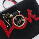 Christian Louboutin Chain Shoulder Bag Leather Black Gold Auth 200300A-19