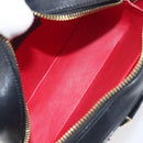 Christian Louboutin Chain Shoulder Bag Leather Black Gold Auth 200300A-11