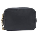 Christian Louboutin Chain Shoulder Bag Leather Black Gold Auth 200300A-2