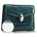 BVLGARI Serpenti Forever Chain Bag Patent Leather Green Gold Auth 200301V-1