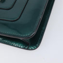 BVLGARI Serpenti Forever Chain Bag Patent Leather Green Gold Auth 200301V-11