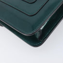 BVLGARI Serpenti Forever Chain Bag Patent Leather Green Gold Auth 200301V-14
