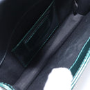 BVLGARI Serpenti Forever Chain Bag Patent Leather Green Gold Auth 200301V-19