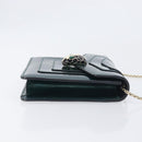 BVLGARI Serpenti Forever Chain Bag Patent Leather Green Gold Auth 200301V-4